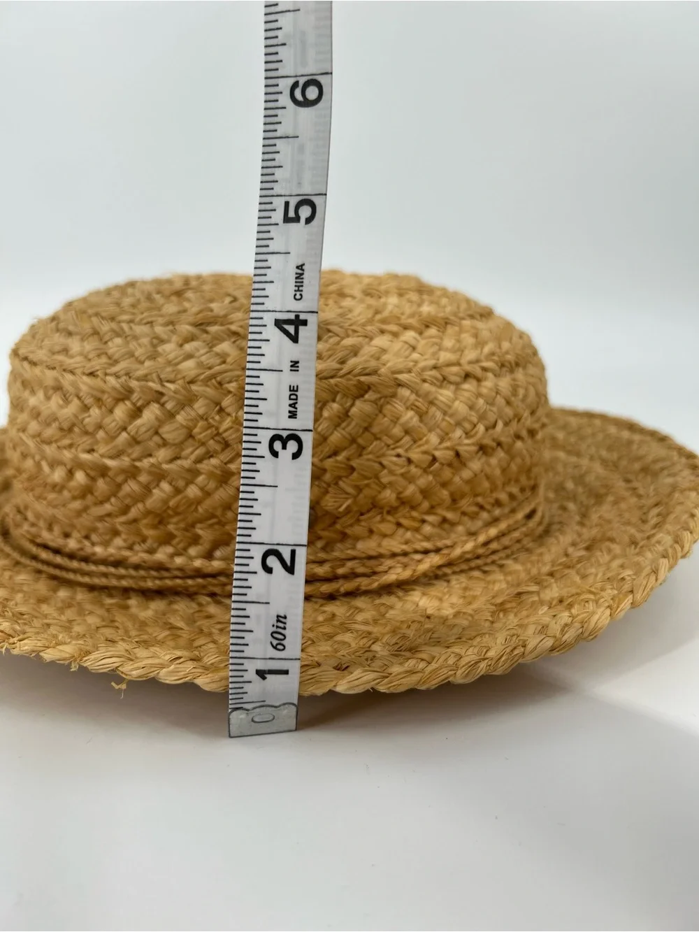 Helen Kaminski Braided Straw Sun Hat with Tassel Tie - Tan